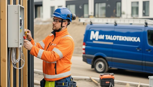 Taloyhtiön talotekniikkaa päivittävä tiimi